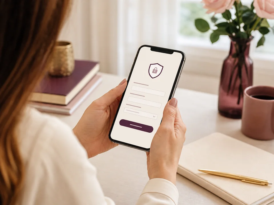 Confidential medical request form on a smartphone